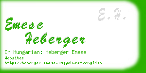 emese heberger business card